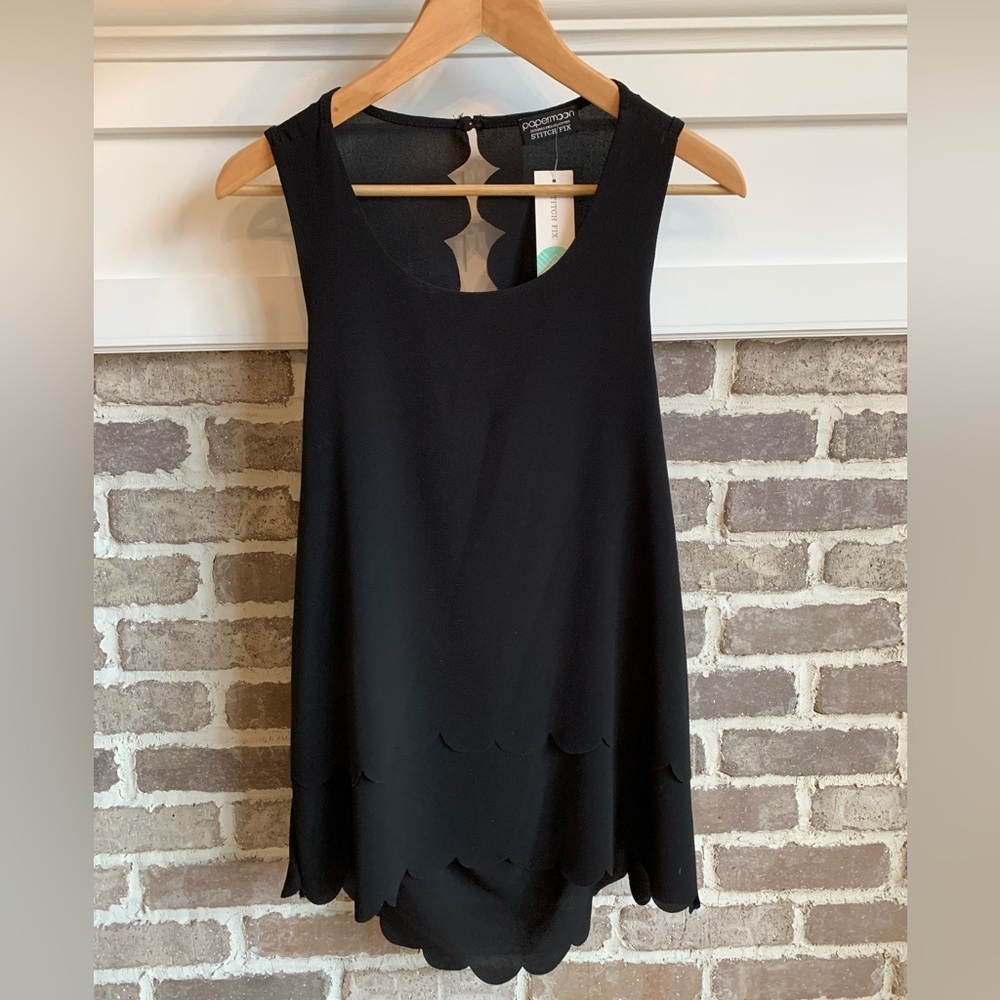 NEW PAPERMOON VIOLETA SCALLOPED DETAIL BLOUSE | SIZE M